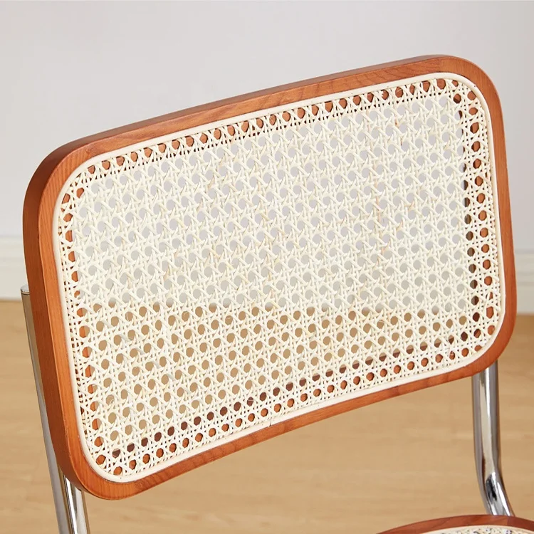 Nordic living room ASH wood solid wooden chair rattan seat dining chair