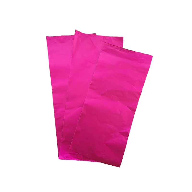 Заводская цена тисненый Пользовательский логотип для плоского парикмахерского материала предварительно разрезанный лист из фольги