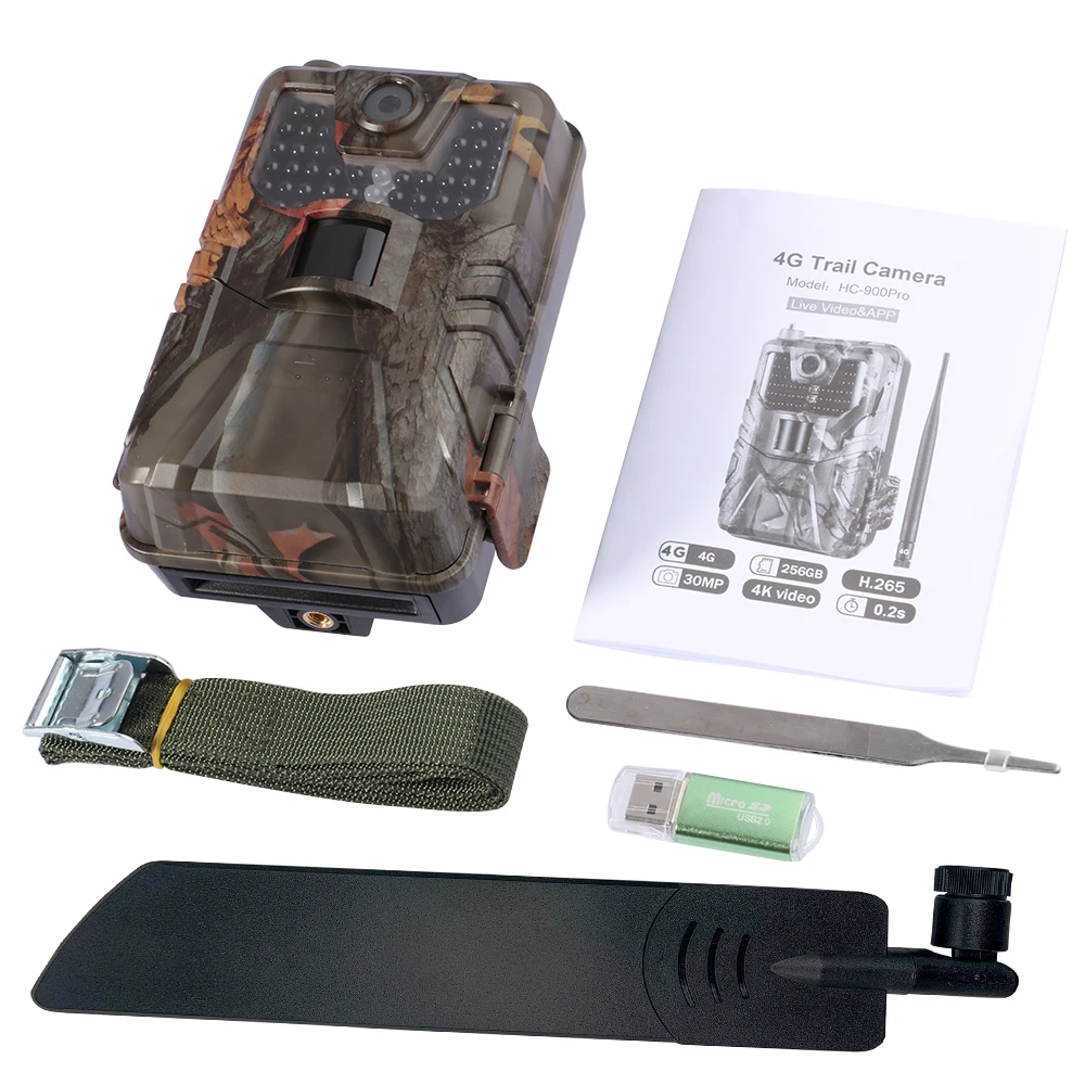 New 4G APP+SMTP  Hunting Camera 4G Live Video 256GB  Wireless IP65 Waterproof Wildlife Trail Camera HC-900Ultra