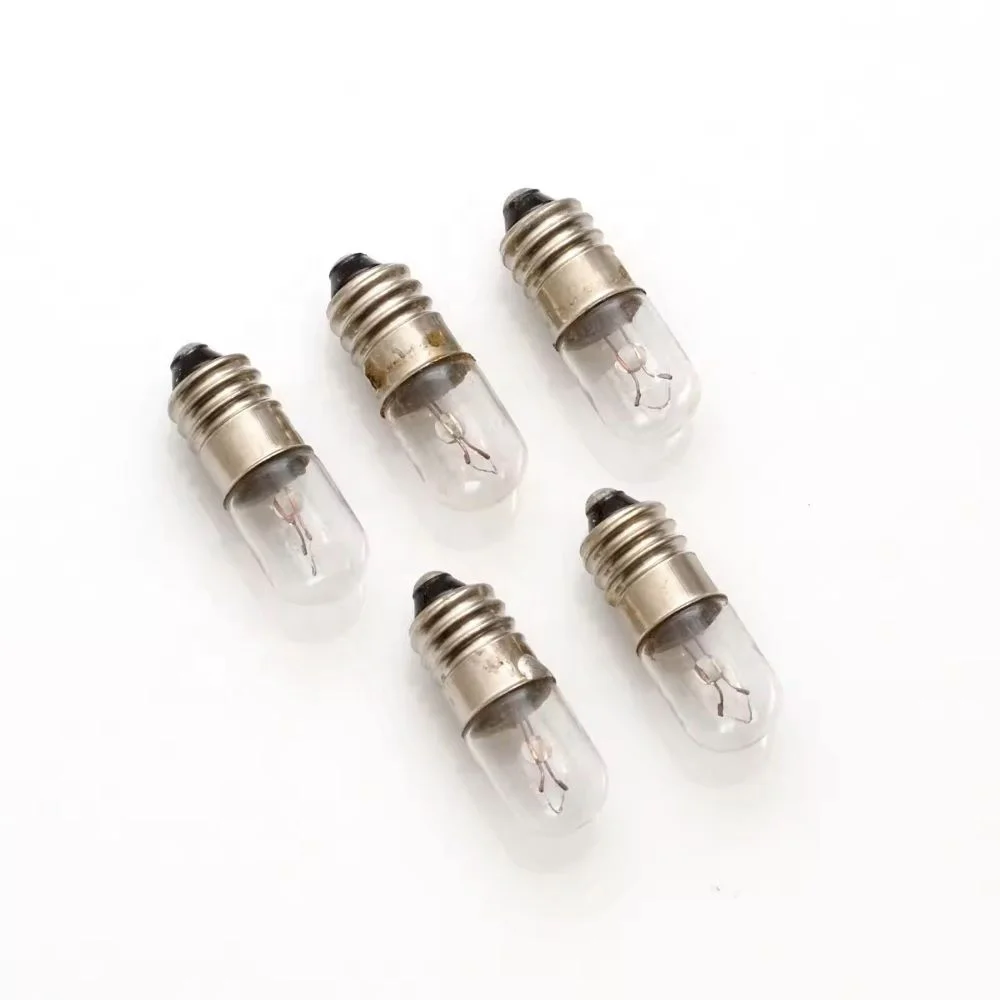 10x28mm E10 BA9S Miniature Light Bulbs Tubular Indicator Lamp Incandescent bulb 12V 24V Replacement Bulb