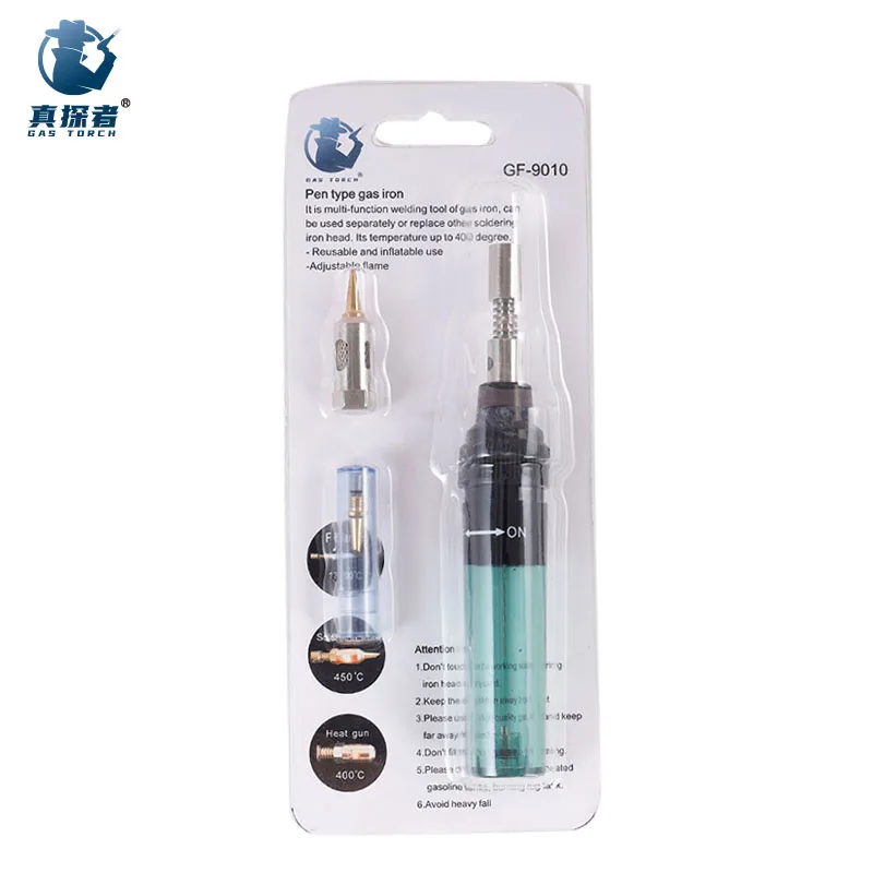 GF-LTT Hot sale household portable cordless mini pen type butane gas soldering iron refill set