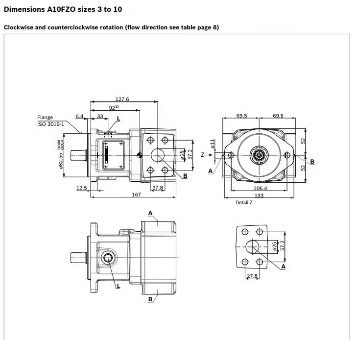 Rexroth A10FZO/A10FZG (R902518486) осевой плунжерный насос по лучшей цене
