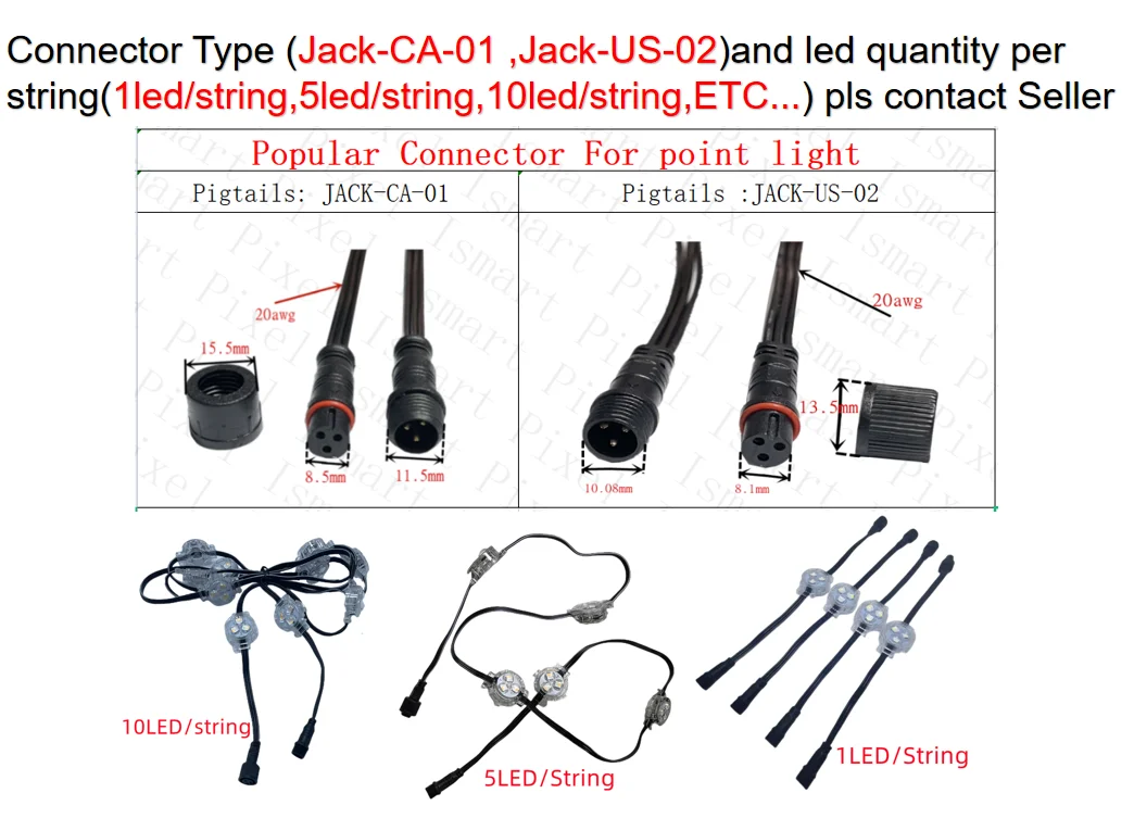 High Quality Ws2801 Rgb Led Module track light 30mm 5v 12v Outdoor Rgbww Pixel Led Point Light