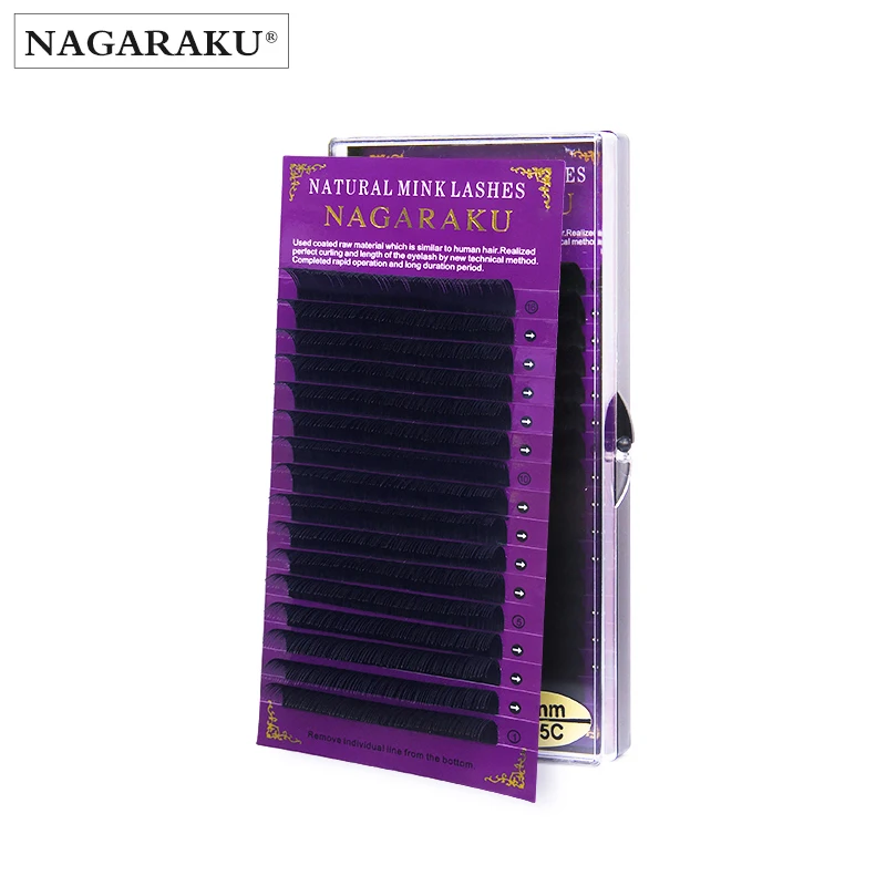 NAGARAKU classic eyelash extension soft and natural mink eyelashes individual false lashes easy to make fans volume eyelash