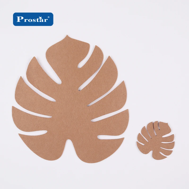 2024 christmas new die out leaf shape felt placemat for party decoration