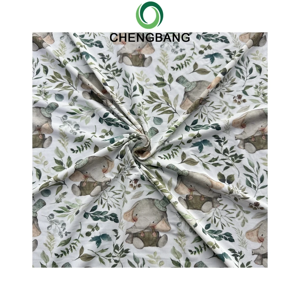 Cooling Comforter 90% Nylon 10% Spandex 170gsm Printed Nylon Spandex Fabric for Sun-protectove Clothing