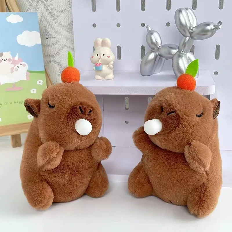 capybara plush card bar pendant doll head cover car key chain doll couple backpack pendant small gift wholesale