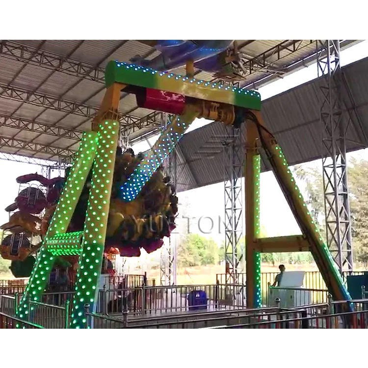 12 Seats Cheap Price Carnival Rides Attractions Kids Amusement Equipment Hammer Small Swing Pendulum Frisbee Ride For Sale