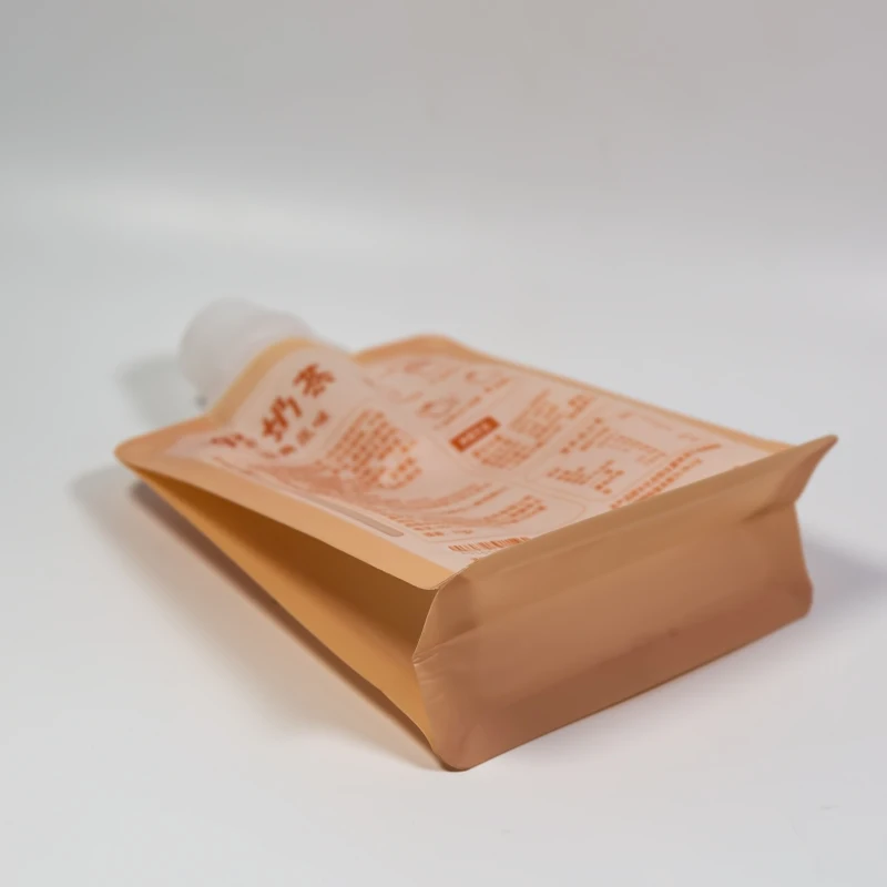 Custom Printing 250ML 500ML Wine Spout Bags Nylon Liquid Packaging Transparent Laminated Soap Dispenser Plastic Bags