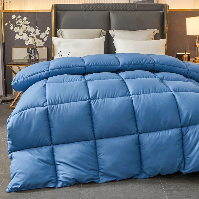 Wholesale Hotel White Fat Comforter Feather Fabric Alternative Quilt Bed Comforter Super Soft Polyester Fiber Bedding Duvet