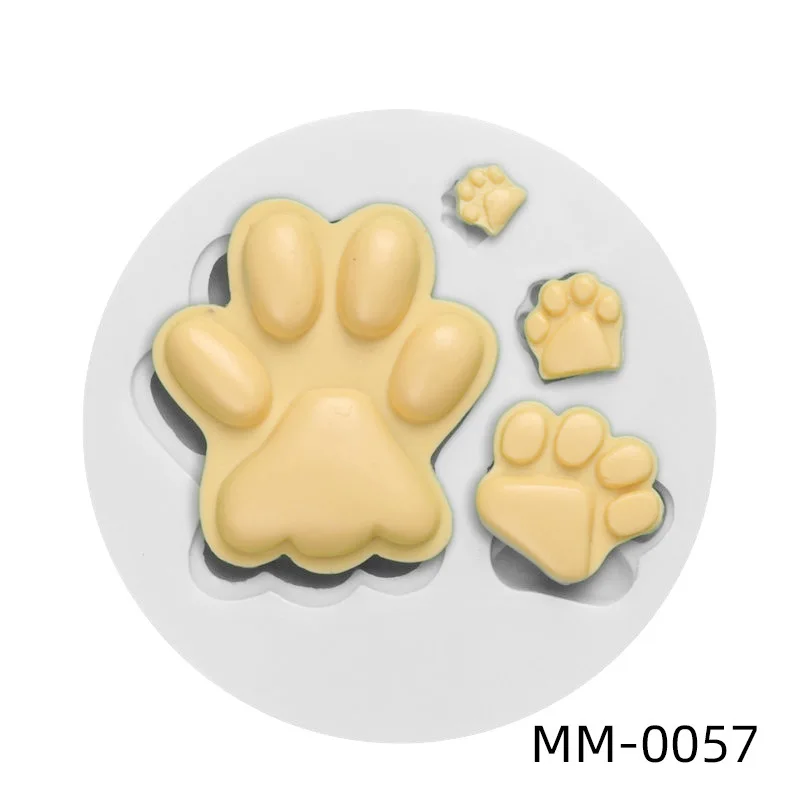 110g 4 hole cat feet paw silicone mold DIY baking tool cake silicone mold fondant silicone mold