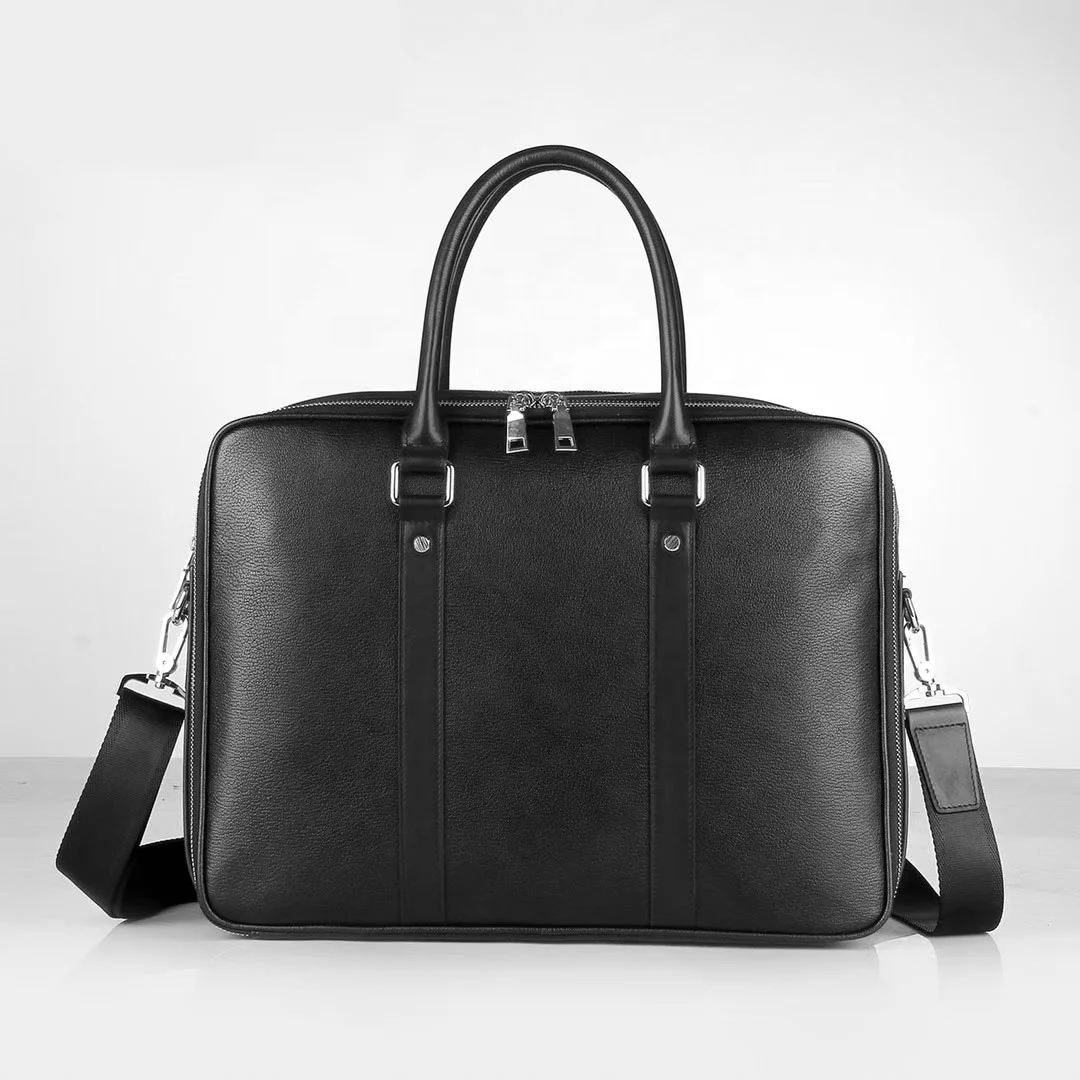 Сумка-мессенджер Мужская водонепроницаемая из натуральной кожи с логотипом, 15,6 дюйма