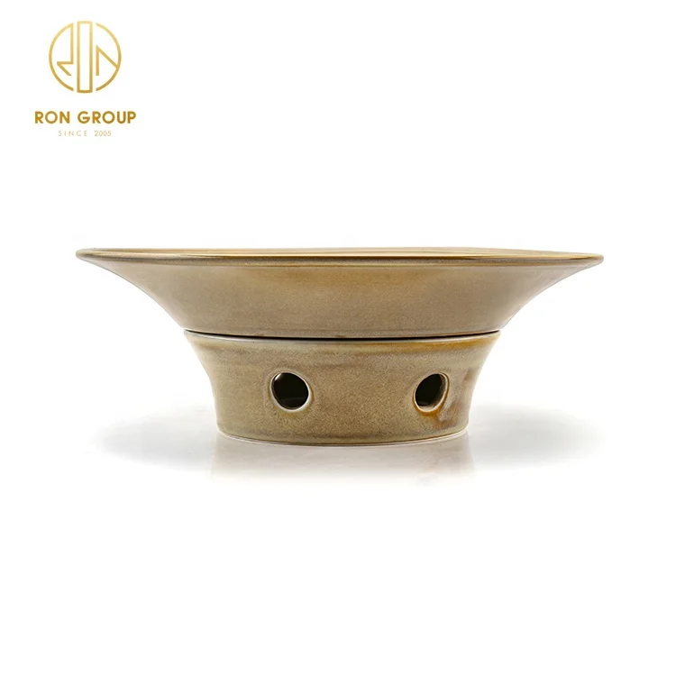 Cheap Catering Hotel Soup Ceramic Bowl and Food Warm Stove Porcelain Dishes Plates Set Restaurant