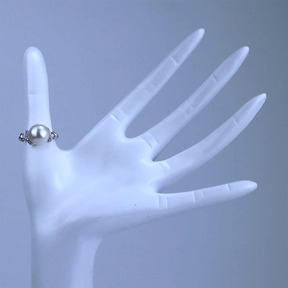 LUCK Latest Design Ladies Cubic Zirconia 925 Silver Jewelry Freshwater Pearl Ring Mounting Designs For Women