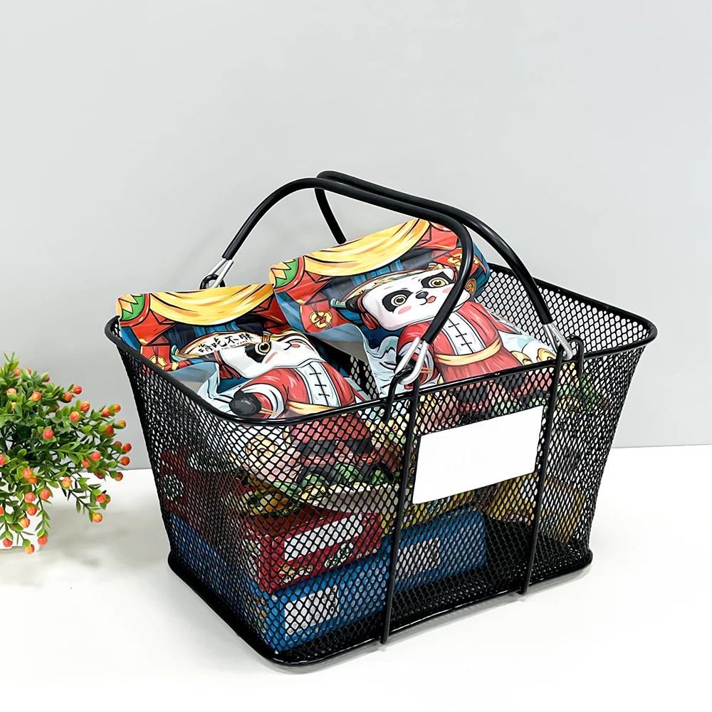 Hot selling metal mesh shopping basket metal shopping vegetable basket bag