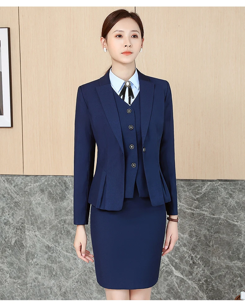 Female Suit Lady Western Wear for Office Suits Skirt 2 Piece Set Women