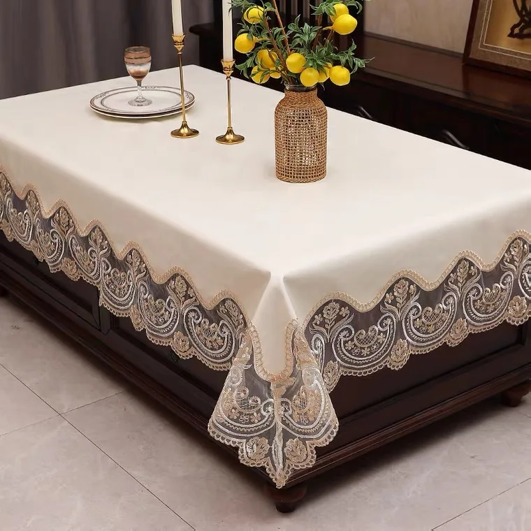 Simulated Leather Luxurious PU Table Cloth Waterproof Grease Proofing for Party Banquet Home