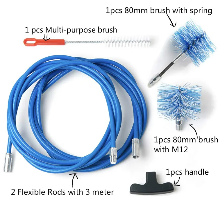 Hot Selling High Quality Professional Long Handle Round Nylon Chimney Boiler Tube Pipe Cleaning Brush