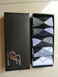 Осенне-зимние хлопковые мужские носки в коробке