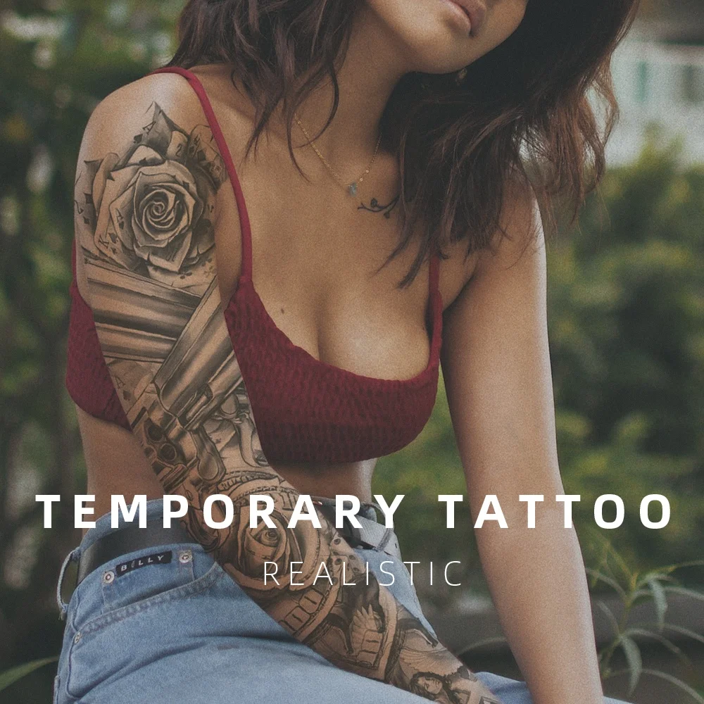 Critical tattoo full arm temporary tattoo stickers  custom waterproof fake tattoos stickers