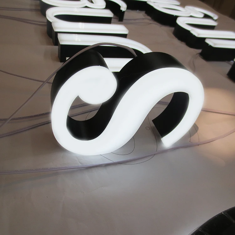 Display shop store Advertising 3D LOGO acrylic led front lit letter sign