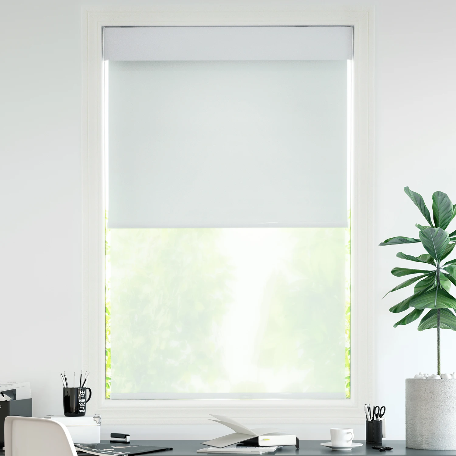 Hot selling smart motorized day and night roller blinds double track adjust light dual roller shades