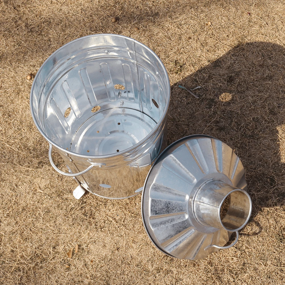 Galvanised Garden Incinerator 15 L To 120 L Metal Bin For Burning Paper