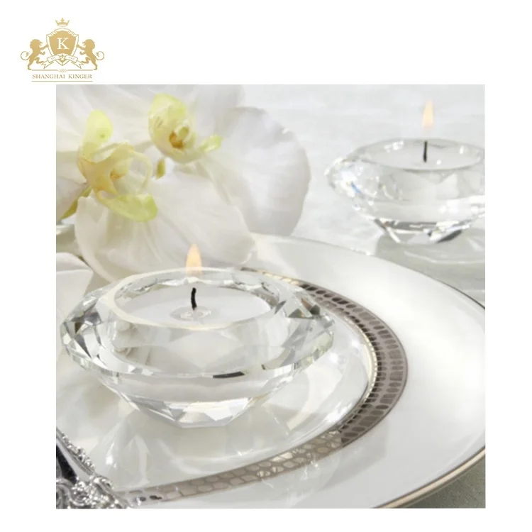 
Crystal Acrylic Diamond Shape Tea Light Candle Holder China Eco-friendly Plastic Clear Original Weddings for Table Decoration 