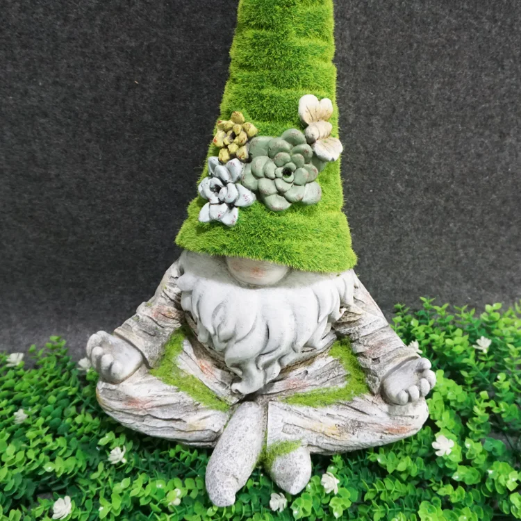 Resin Ornaments Faceless Dolls Elf Christmas Outdoor Decoration Yoga Gnome Garden Statues Sculpture