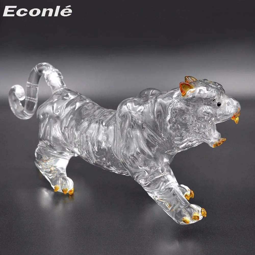 Best-selling Custom 500 ml Handmade Glass tiger Horse Dragon Shape Bottle Animal Liquor for the Wine spirits liquor