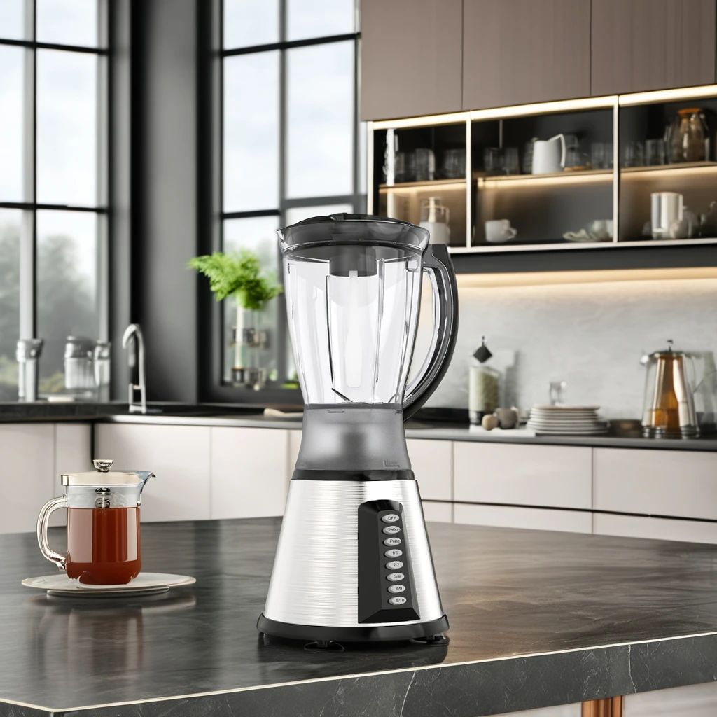 Stainless Steel Body 1.5L Plastic Jar 2 Speeds Electric Blender Table Blender