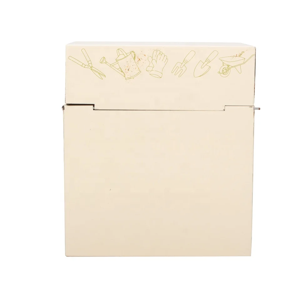 Metal seed box/ powder-coated/decal