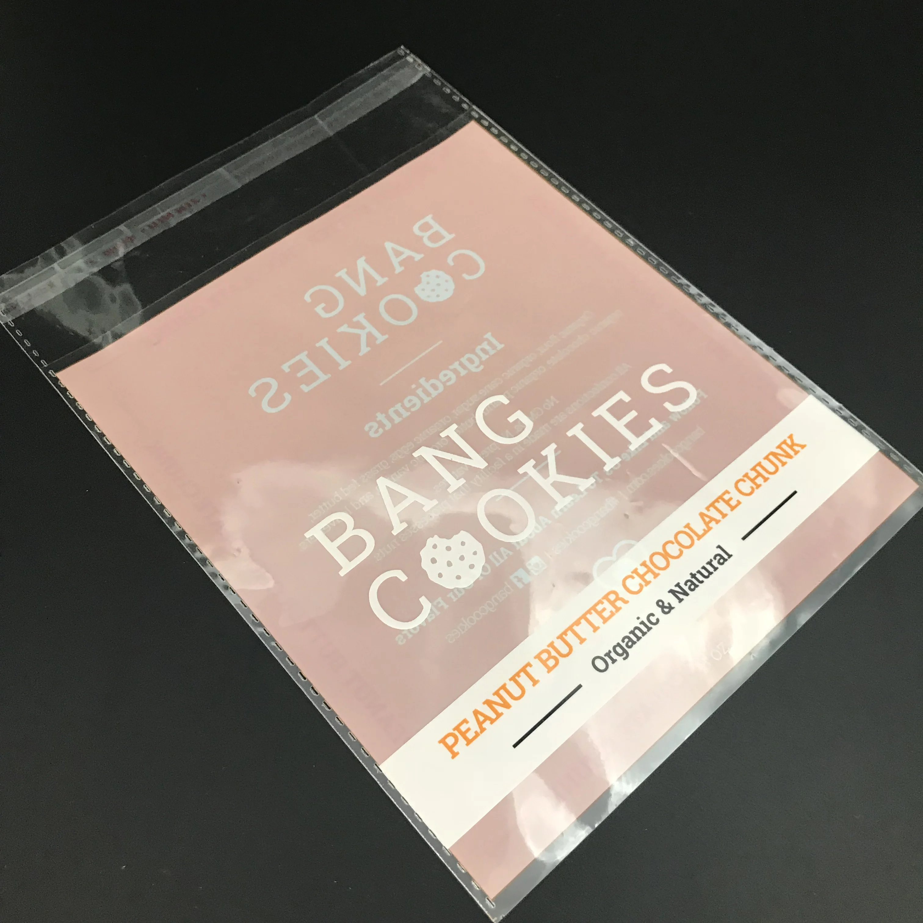 Customized Printed Mini Clear Header Plastic Bags Jewelry Clothing Packaging Plastic Opp Self-Adhesive Bags With Logo