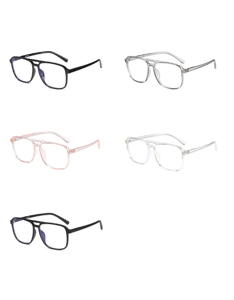 
literary tr fashion ultra light square custom logo anti blue light glasses 