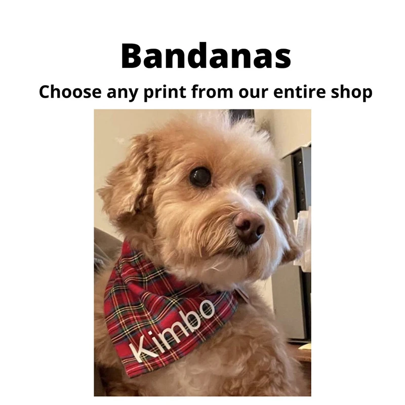 Wholesale Custom Solid Color Plaid Cotton Pet Scarf Dog Scarf  custom dog bandana Pet Bandana Dog Bandana for Cat with logo