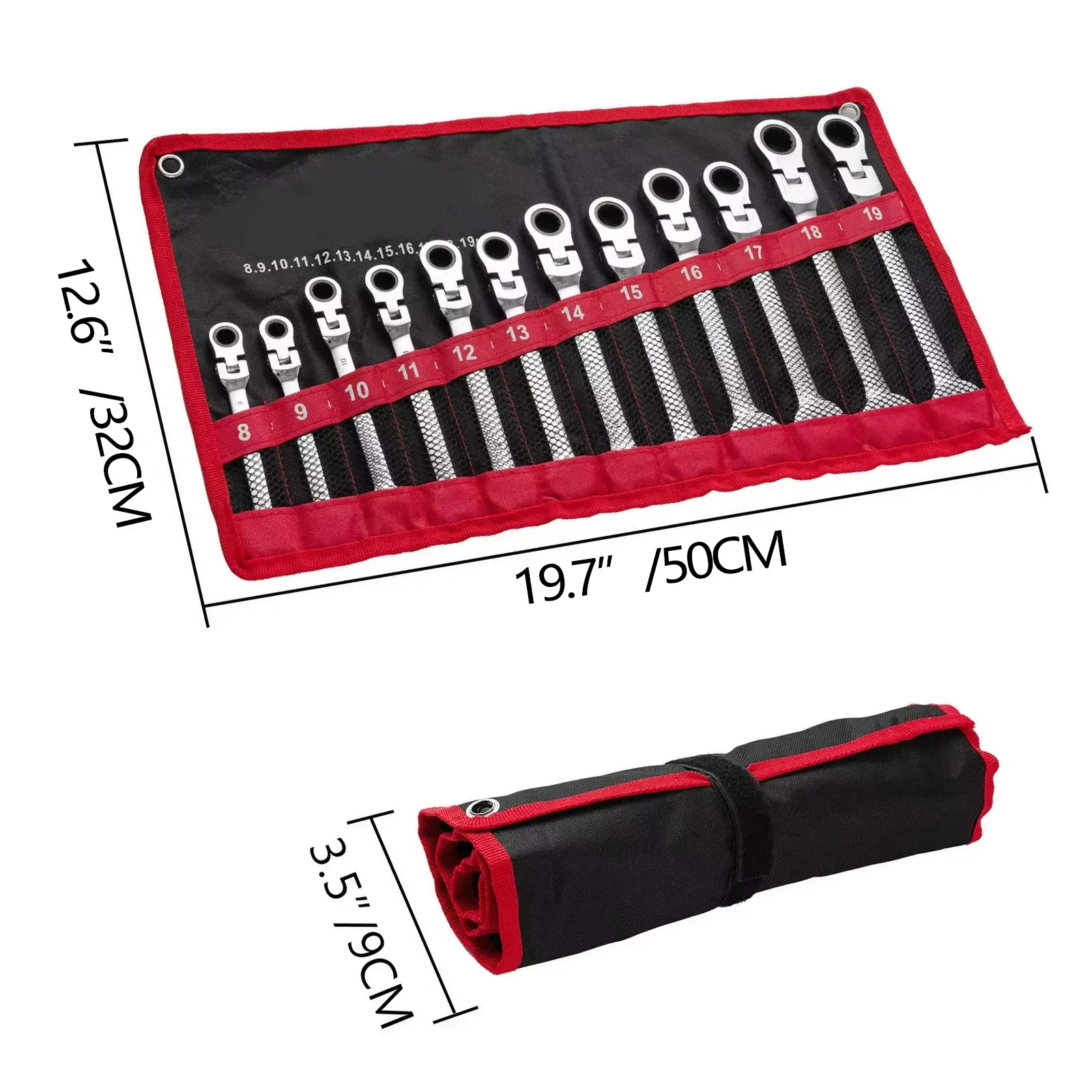 6-32 mm Open End Combination spanner set Metric torque wrench CRV ratcheting wrenches  ratchet wrench set