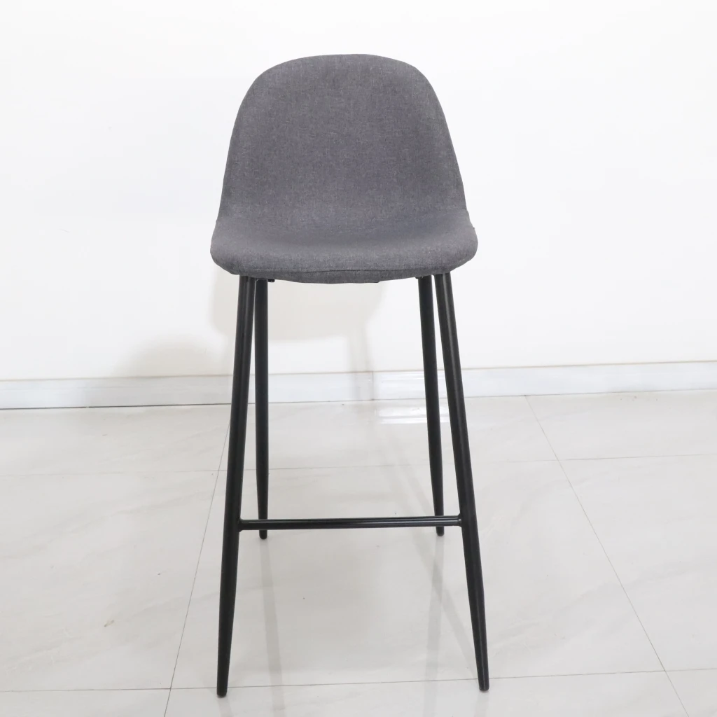 Bar Restaurant Home Furniture Metal Spray Legs High Back Barstools Bar Chairs with Backrest