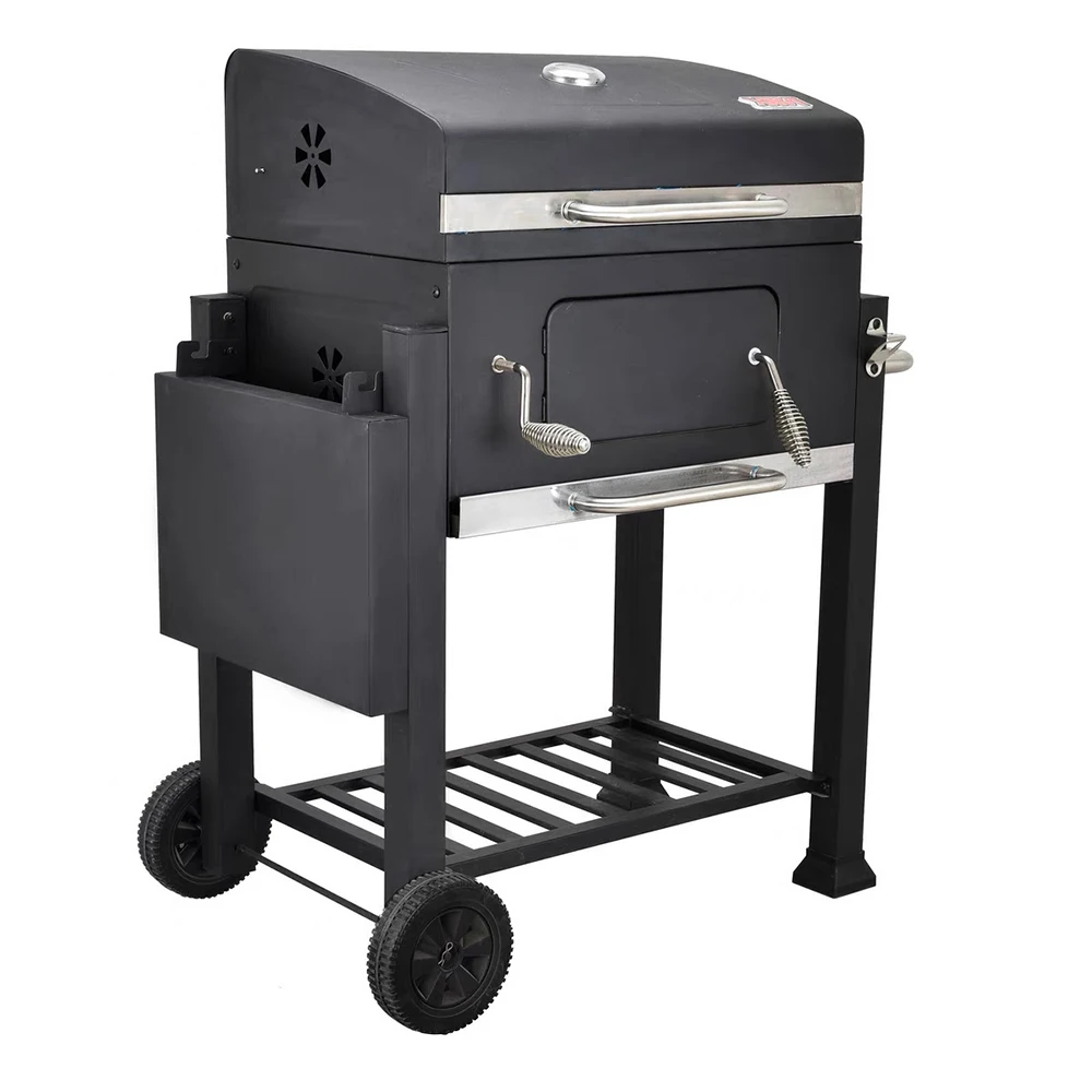3 In 1 Smokeless Large Charcoal Grill Smoker Barbecue Grill,Outdoor Barrel Vertical Charcoal BBQ Grill for Party Barbecue/