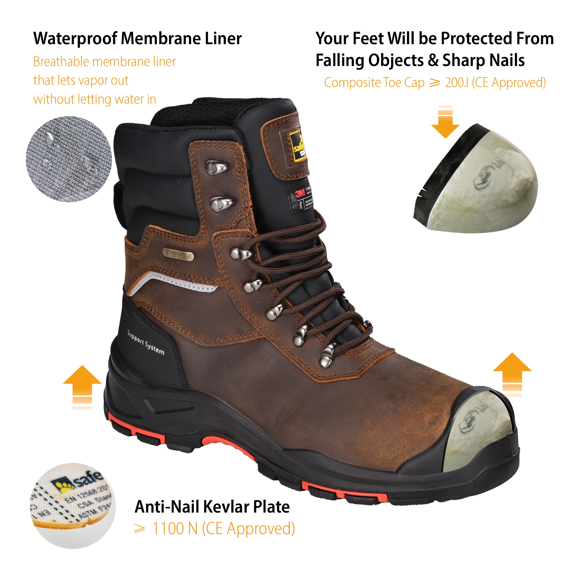 oil & gas work safety shoes genuine leather safety shoes leather safety shoes oil resistant online sales