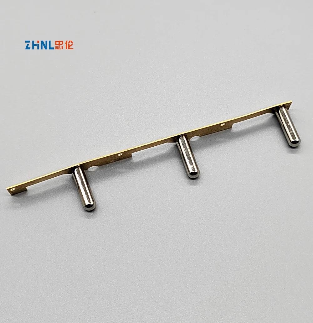 Germany EU OEM Precision Outlet Switches Plugs Contact Small Brass Extension Socket Parts Strip Electric Stamping Part