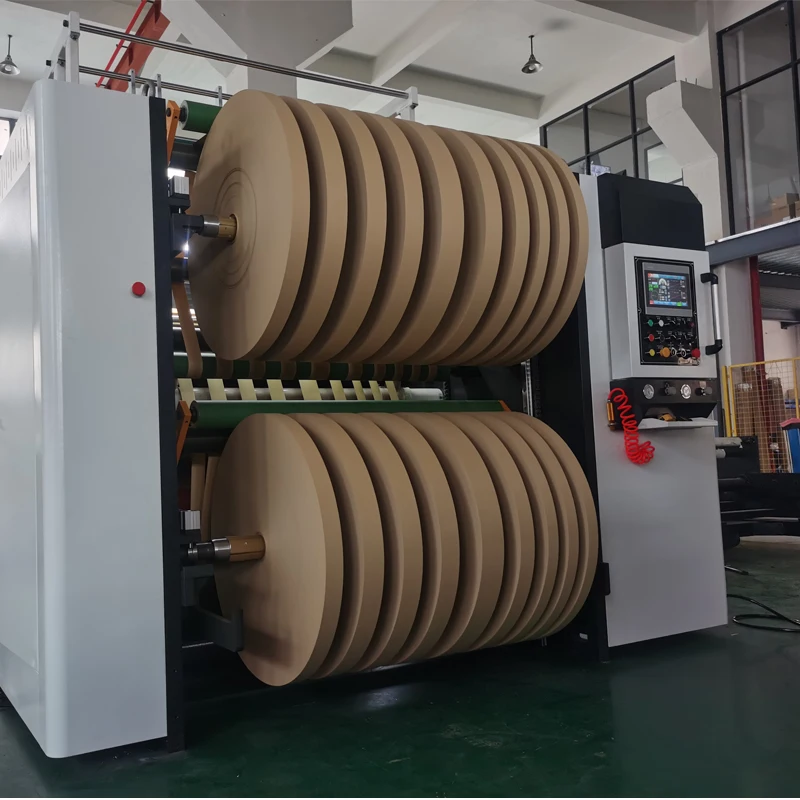 Paper Cups Bottom Rolls Slitting Rewinding Machine With Automatic Tension Control Germany PLC System Manufacturer For Sales