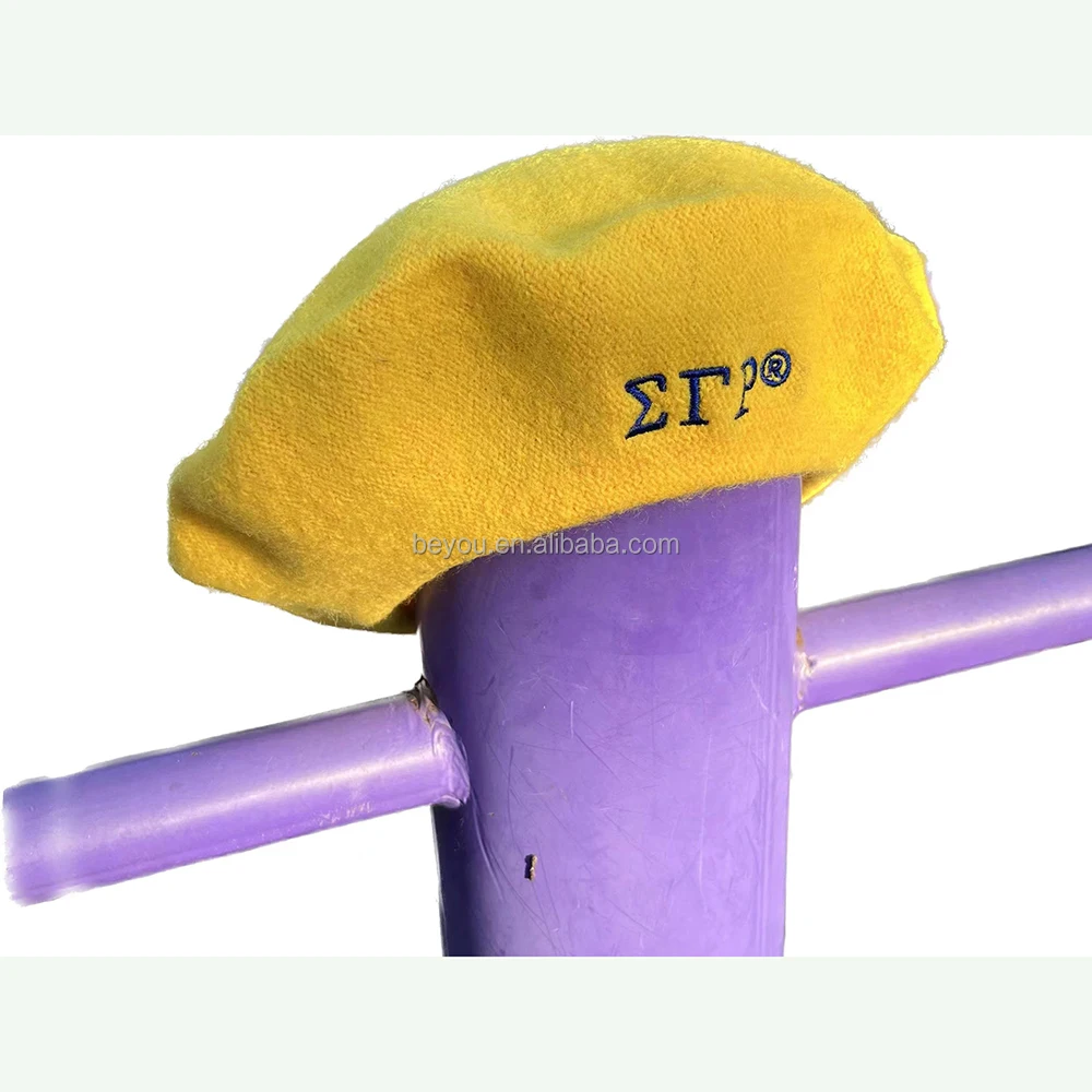 Sigma Gamma Rho Designer Autumn Winter Beret Blue Yellow Warm Comfortable Painter Hat for Women Apparel Accessories