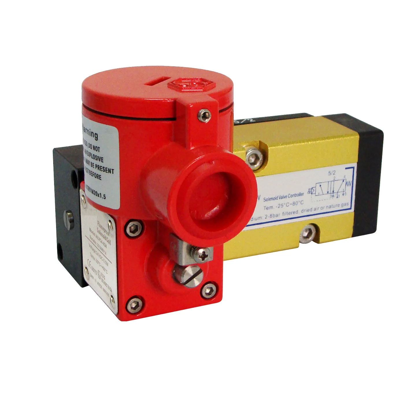 3/2 5/2 Way Namur Solenoid Valve For Controlling Double-acting And Single-acting Pneumatic Actuators
