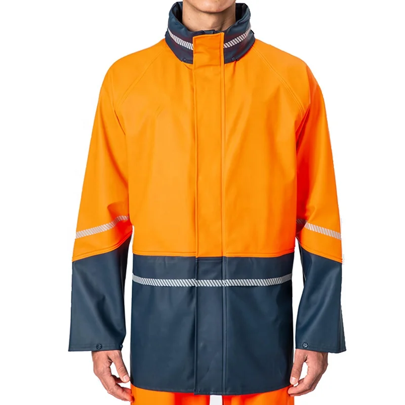 Factory Direct Safety Suit Waterproof Orange Rain Wear Heavy Duty Performance Rain Trousers Bib