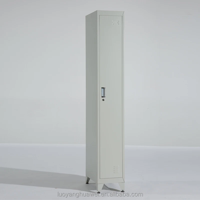 Luoyang one door iron storage lockers for government project school high feet metal cupboard clothes hanging steel locker