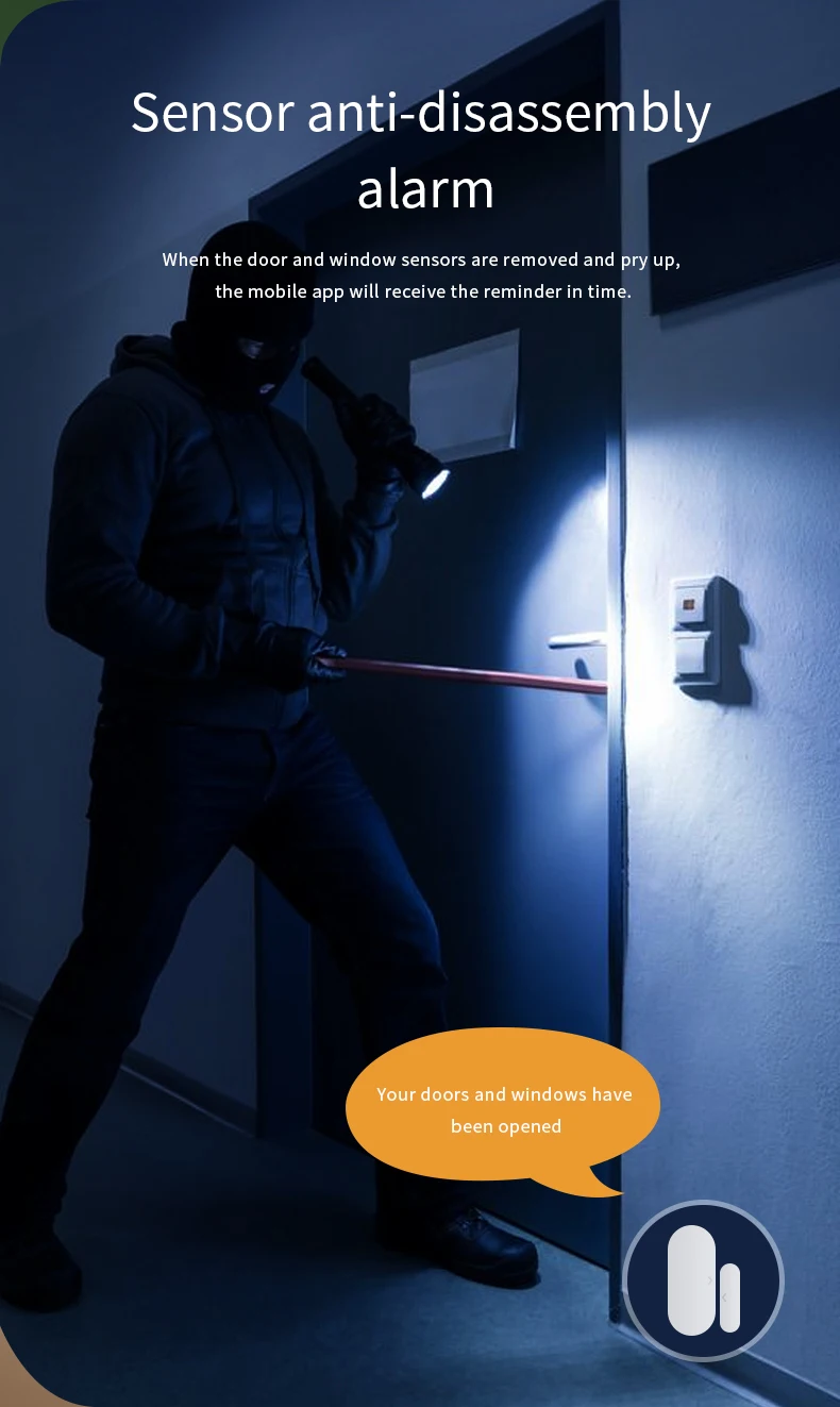 Умный дверной датчик Tuya Zigbee индуктивные переключатели детектор домашней охранной сигнализации для открытого/закрытого устройства поддерживает Alexa Google