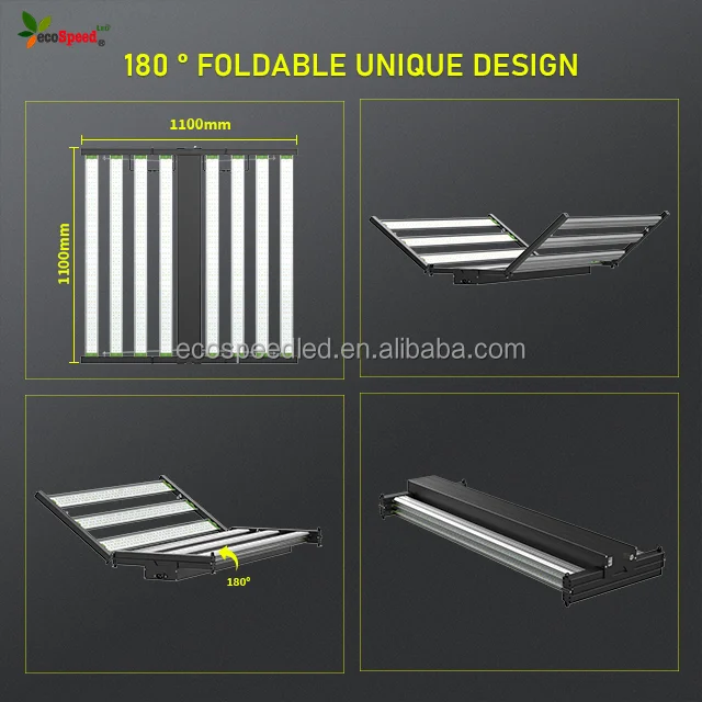 2024 stock USA EU Canada foldable custom 3.3umol/J timer dimmable grow light commercial led grow light 720w 1000w