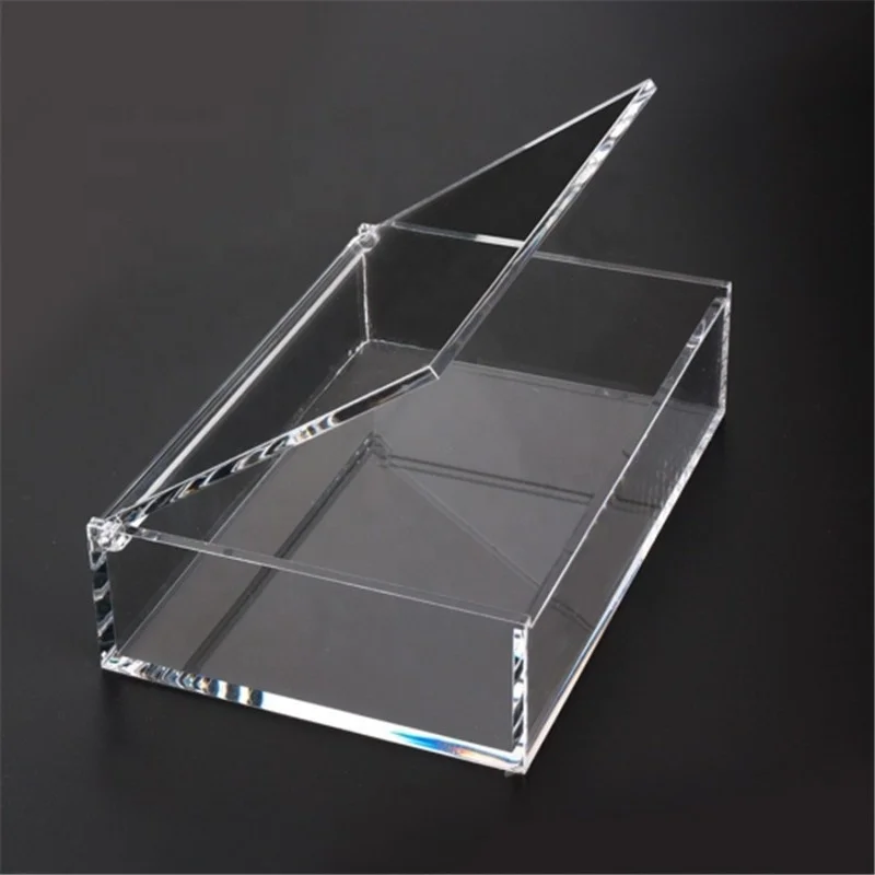HUISEN custom wholesale rectangular plastic box clear acrylic storage boxes with lids