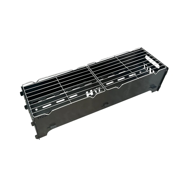 Portable Steel Iron Charcoal Grill  for Garden Cooking Folding Features for Roasting at Outdoor Parties