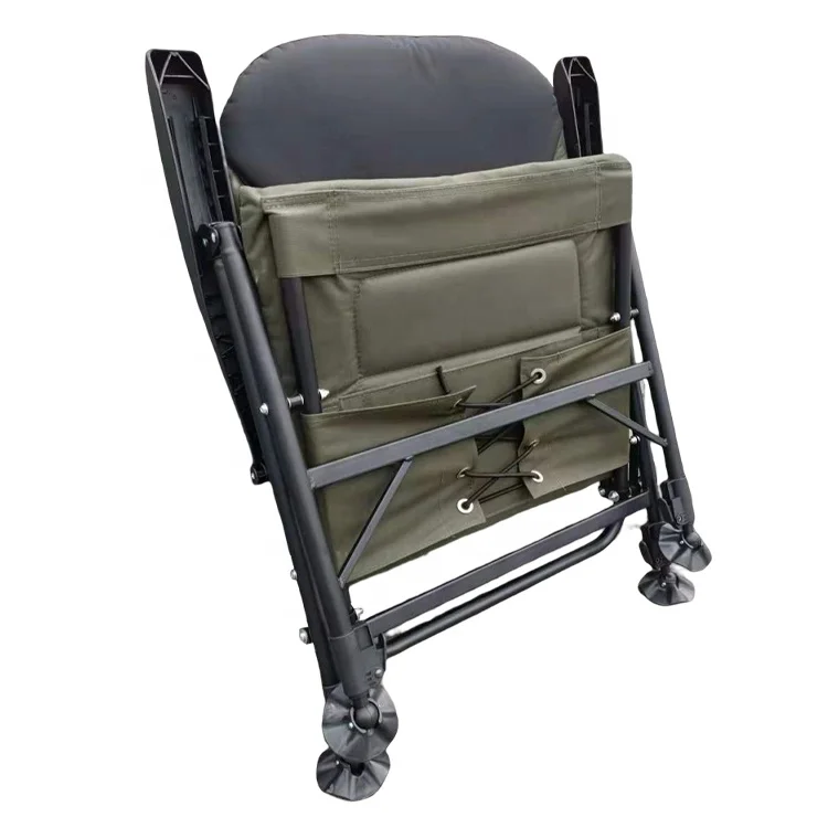 Outdoor Fishing Products Camping Hiking Carp Fishing Steel Bed Chair for Carp Fishing